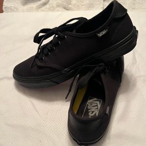 Womens Black Canvas Vans - Size 9